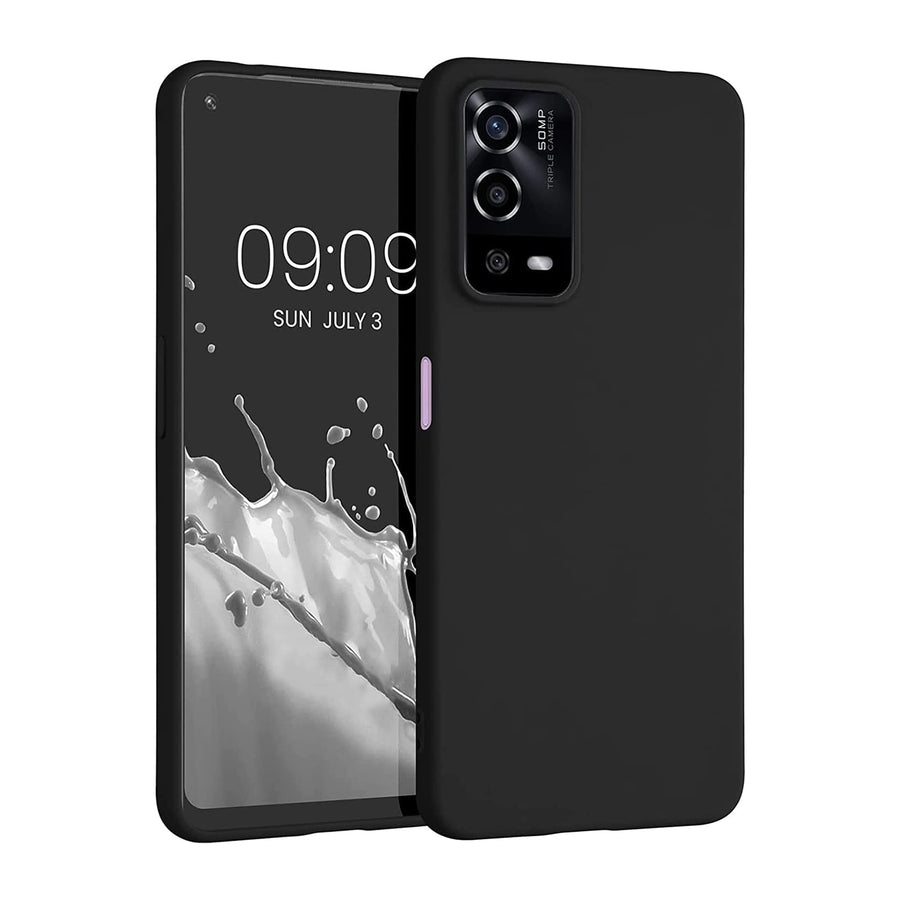 Oppo A55 4G Kılıf Zore Premier Silikon Kılıf - Siyah