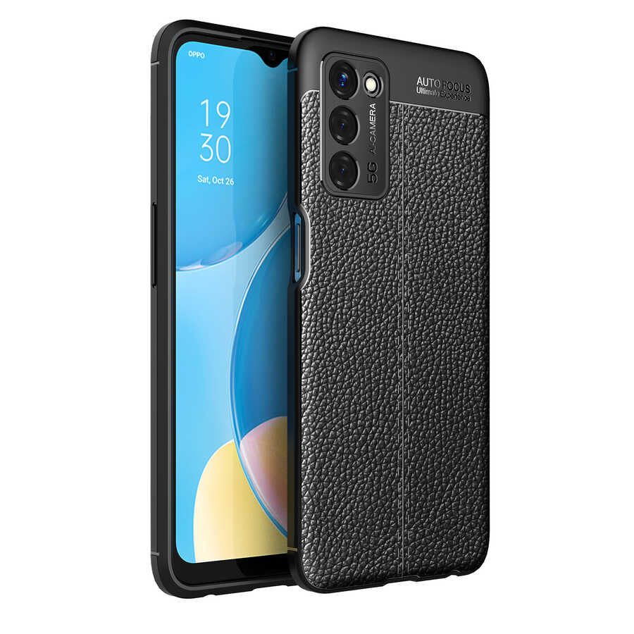 Oppo A55 5G Kılıf Zore Niss Silikon Kılıf - Siyah