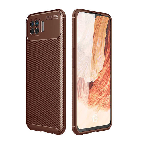 Oppo A73 Kılıf Zore Negro Silikon Kılıf - Kahverengi