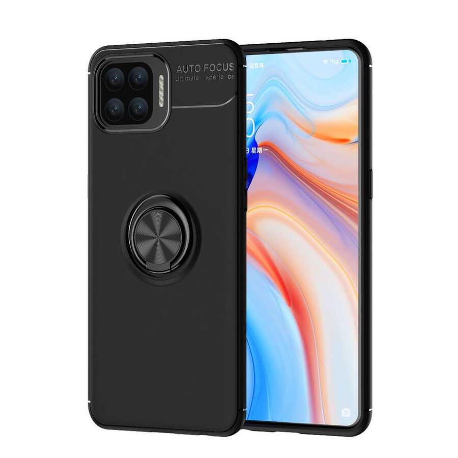 Oppo A73 Kılıf Zore Ravel Silikon Kılıf - Siyah