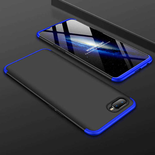 Oppo AX7 Kılıf Zore Ays Kılıf - Siyah-Mavi