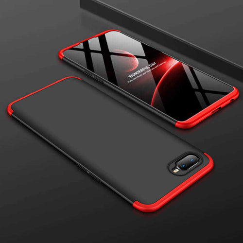 Oppo AX7 Kılıf Zore Ays Kılıf - Siyah-Kırmızı