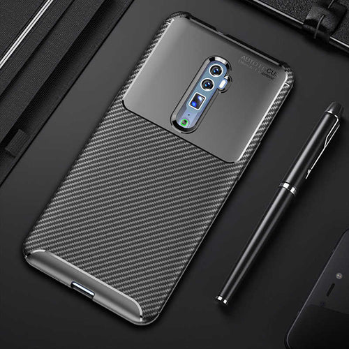 Oppo Reno 10X Zoom Kılıf Zore Negro Silikon Kılıf - Siyah