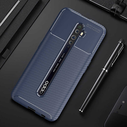 Oppo Reno 2 Kılıf Zore Negro Silikon Kılıf - Lacivert