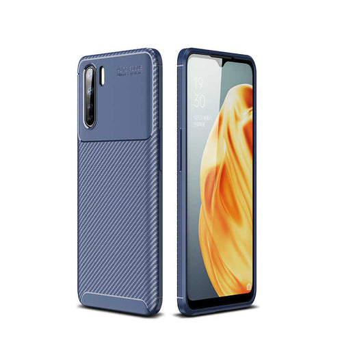 Oppo Reno 3 Kılıf Zore Negro Silikon Kılıf - Lacivert