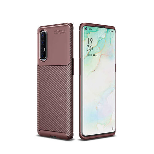 Oppo Reno 3 Pro 5G Kılıf Zore Negro Silikon Kılıf - Kahverengi