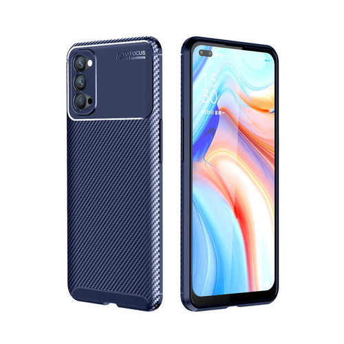 Oppo Reno 4 Kılıf Zore Negro Silikon Kılıf - Lacivert