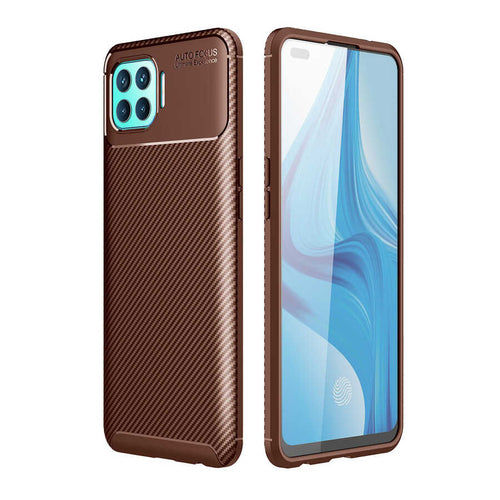 Oppo Reno 4 Lite Kılıf Zore Negro Silikon Kılıf - Kahverengi
