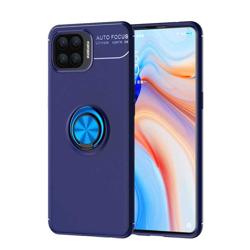 Oppo Reno 4 Lite Kılıf Zore Ravel Silikon Kılıf - Mavi