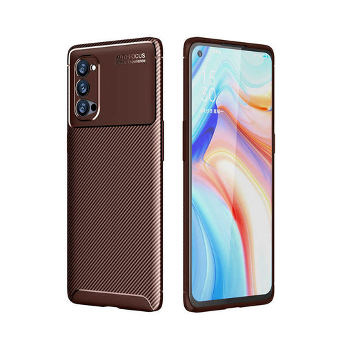 Oppo Reno 4 Pro 5G Kılıf Zore Negro Silikon Kılıf - Kahverengi