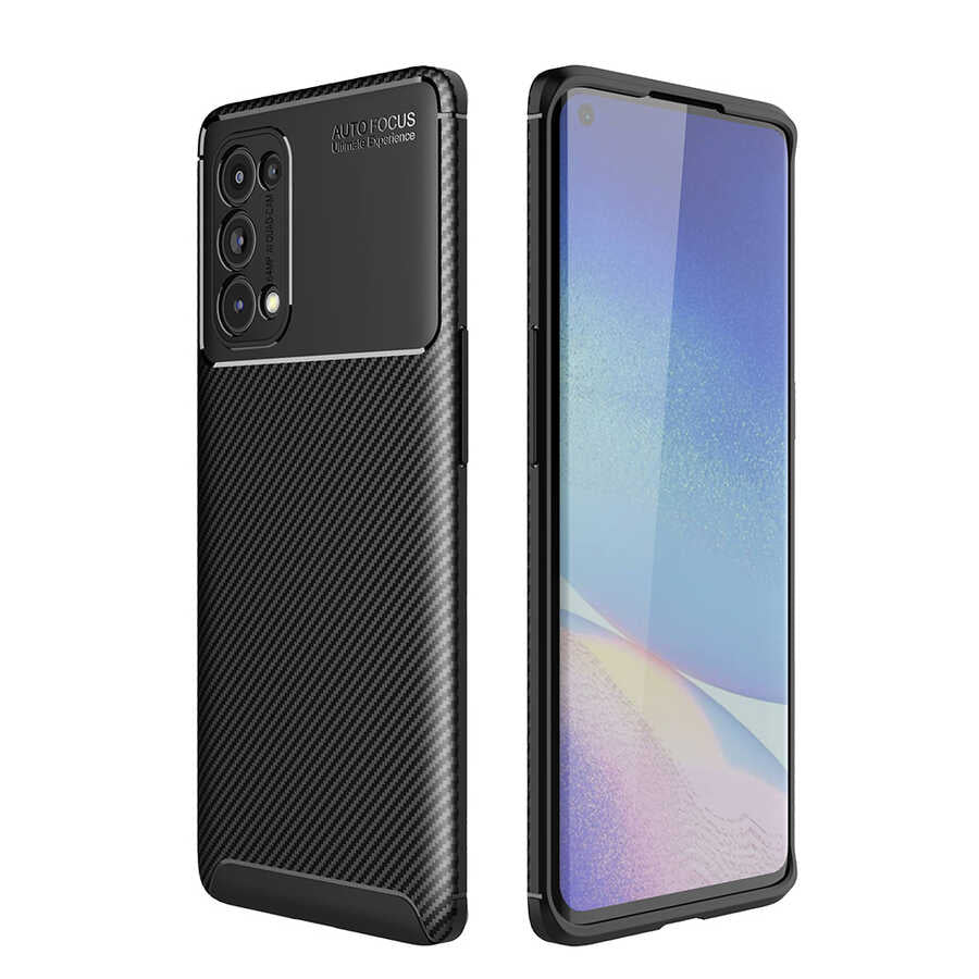 Oppo Reno 5 5G Kılıf Zore Negro Silikon Kılıf - Siyah