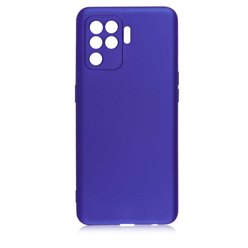 Oppo Reno 5 Lite Kılıf Zore Premier Silikon Kılıf - Saks Mavi