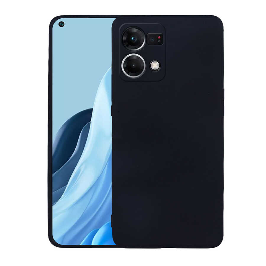 Oppo Reno 7 4G Kılıf Zore Premier Silikon Kılıf - Siyah