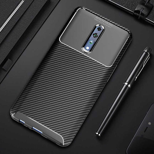 Oppo Reno Z Kılıf Zore Negro Silikon Kılıf - Siyah
