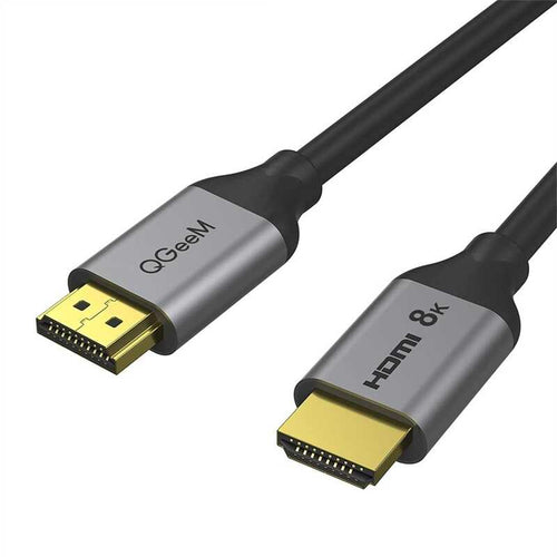 Qgeem QG-AV17 Görüntü ve Ses Aktarıcı HDMI Kablo 2.1 Versiyon 8K HD Kalite 48Gbps 3.05 metre - Siyah