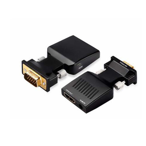 Qgeem QG-HD12 VGA To HDMI Dönüştürücü - Siyah
