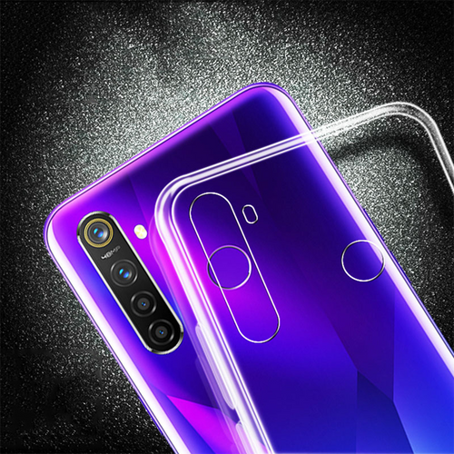 Realme 5 Pro Kılıf Zore Süper Silikon Kılıf - Renksiz