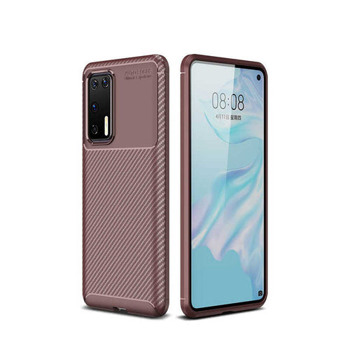 Huawei P40 Kılıf Zore Negro Silikon Kılıf - Kahverengi