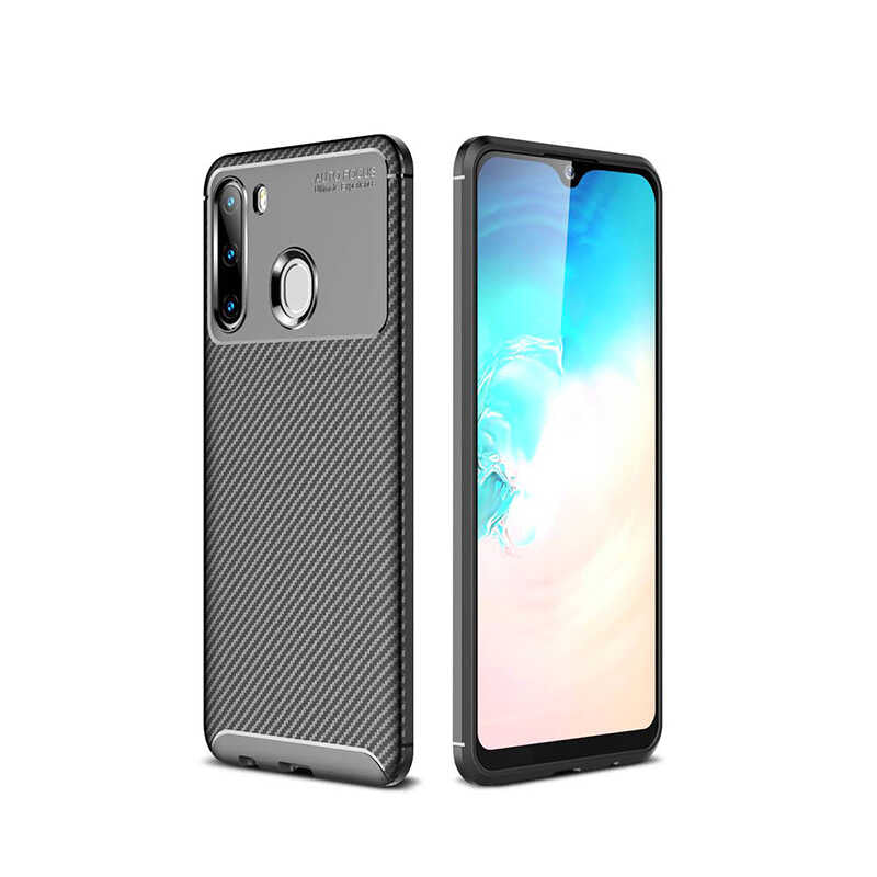 Galaxy A21 Kılıf Zore Negro Silikon Kılıf - Siyah