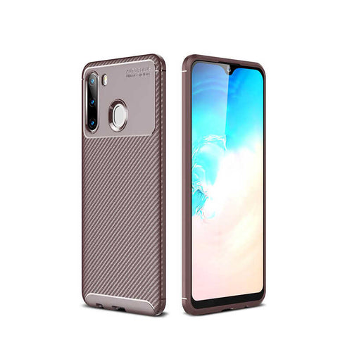 Galaxy A21 Kılıf Zore Negro Silikon Kılıf - Kahverengi
