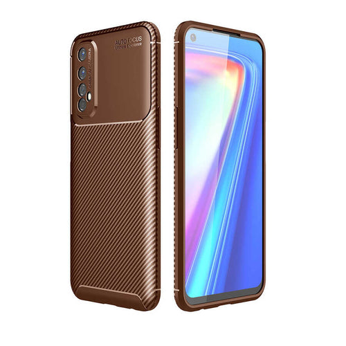 Realme 7 Kılıf Zore Negro Silikon Kılıf - Kahverengi
