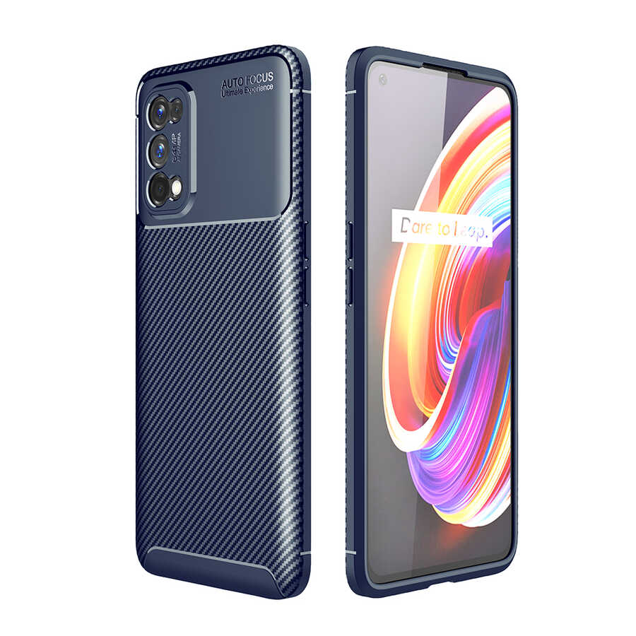 Realme 7 Pro Kılıf Zore Negro Silikon Kılıf - Lacivert