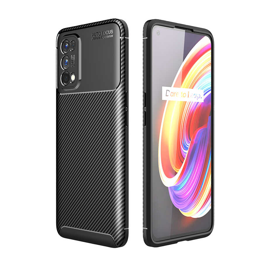 Realme 7 Pro Kılıf Zore Negro Silikon Kılıf - Siyah