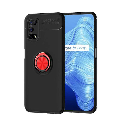 Realme 7 Pro Kılıf Zore Ravel Silikon Kılıf - Siyah-Kırmızı