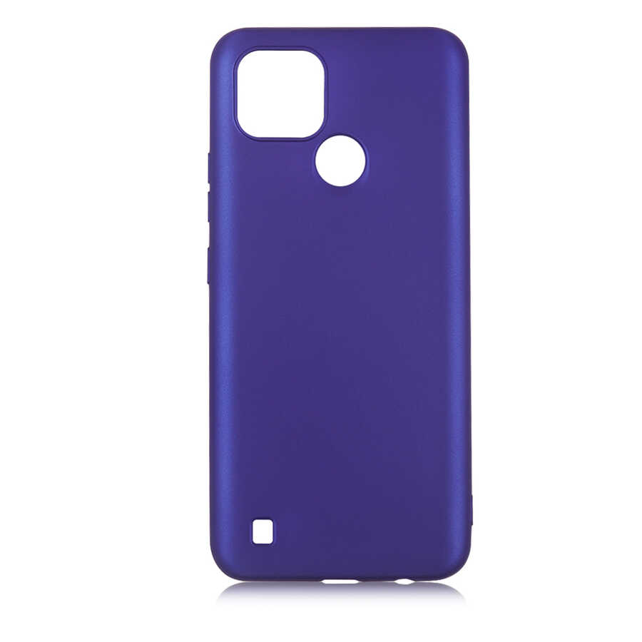 Realme C21 Kılıf Zore Premier Silikon Kılıf - Saks Mavi
