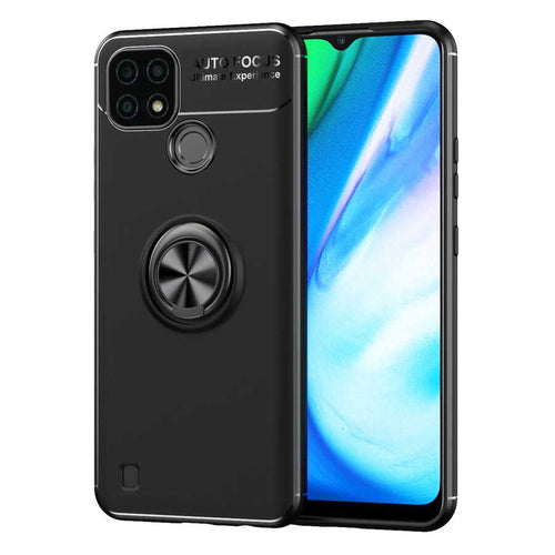 Realme C21 Kılıf Zore Ravel Silikon Kılıf - Siyah