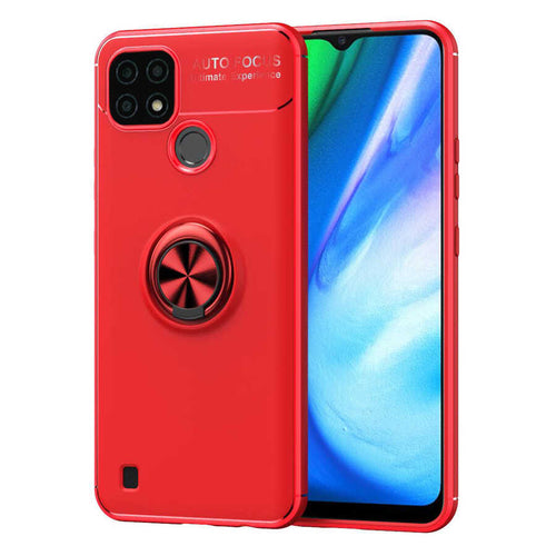 Realme C21 Kılıf Zore Ravel Silikon Kılıf - Kırmızı