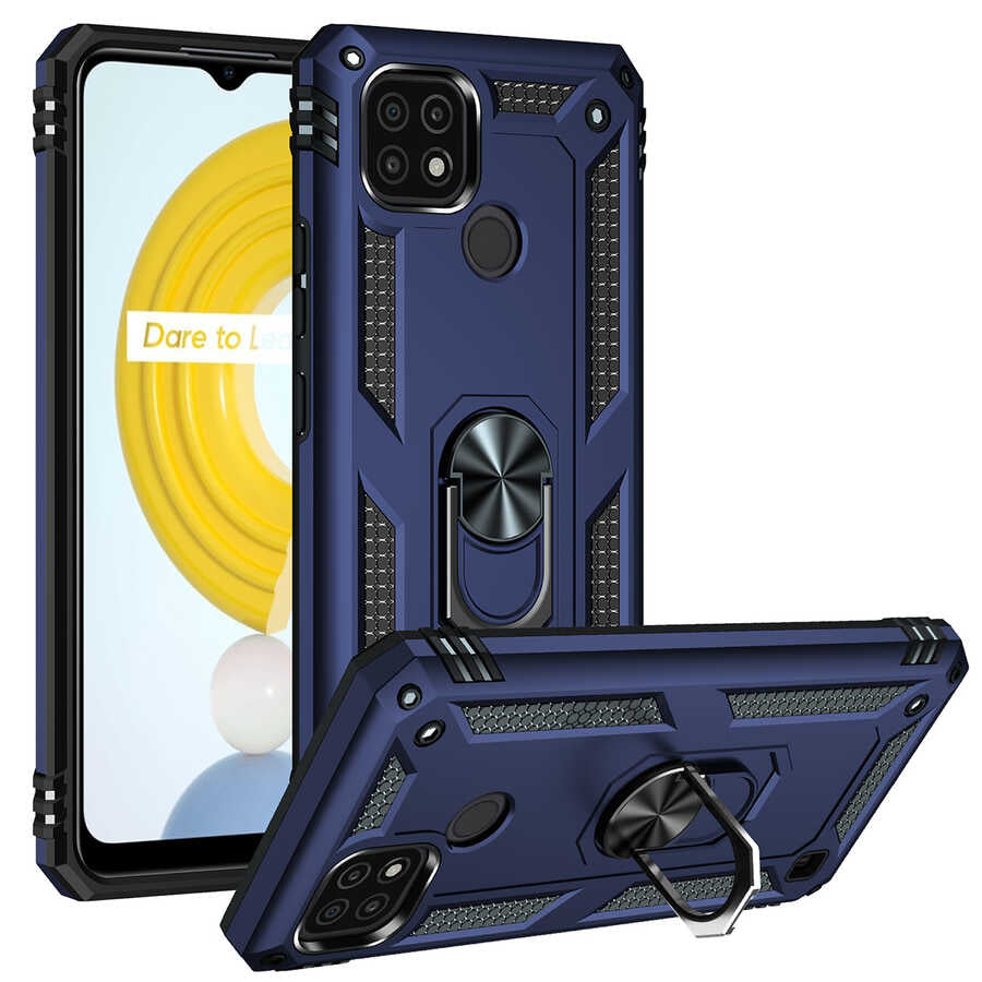 Realme C21 Kılıf Zore Vega Kılıf - Mavi