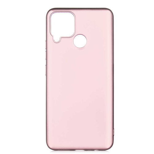 Realme C25 Kılıf Zore Premier Silikon Kılıf - Rose Gold