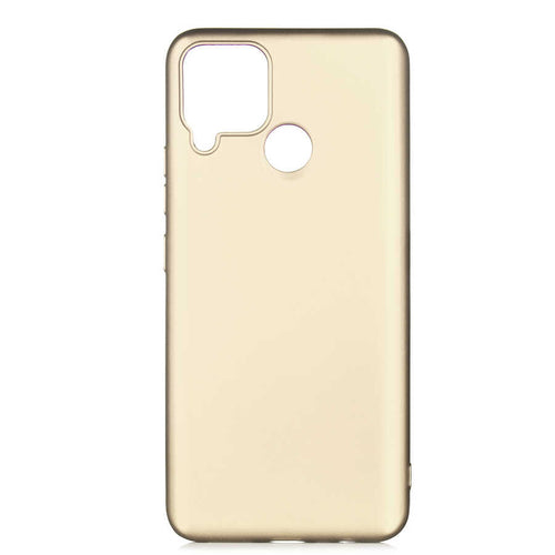 Realme C25 Kılıf Zore Premier Silikon Kılıf - Gold