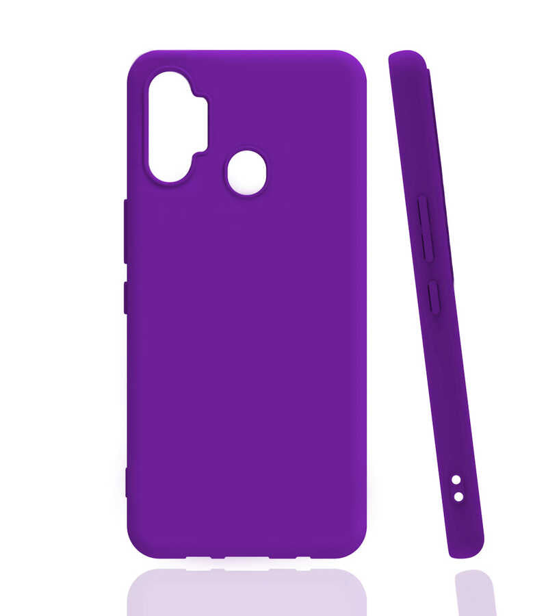 Tecno Spark 7 Pro Kılıf Zore Biye Silikon - Mor