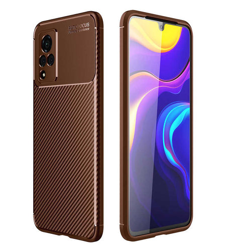 Vivo V21 Kılıf Zore Negro Silikon Kılıf - Kahverengi