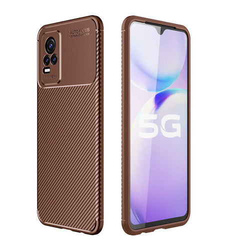 Vivo V21E Kılıf Zore Negro Silikon Kılıf - Kahverengi
