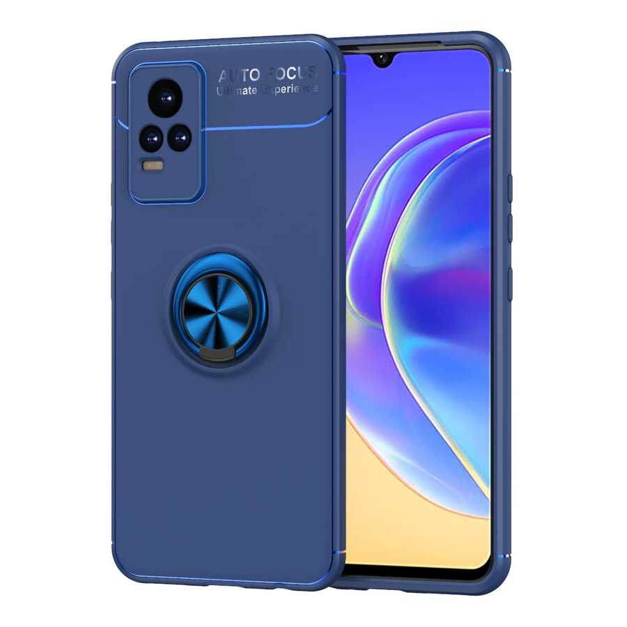 Vivo V21E Kılıf Zore Ravel Silikon Kılıf - Mavi