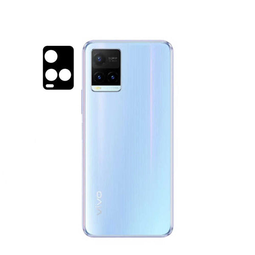 Vivo Y32 Zore 3D Kamera Camı - Siyah