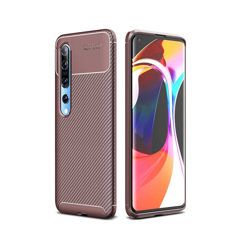 Xiaomi Mi 10 Kılıf Zore Negro Silikon Kılıf - Kahverengi