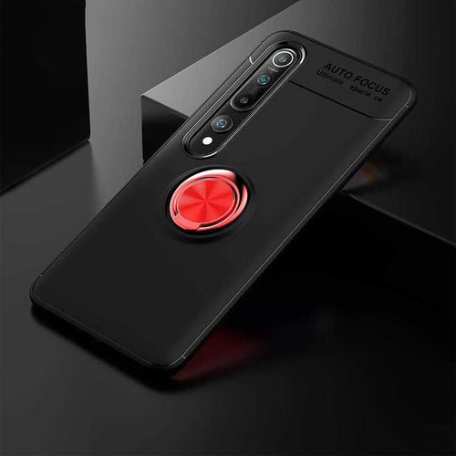 Xiaomi Mi 10 Kılıf Zore Ravel Silikon Kılıf - Siyah-Kırmızı