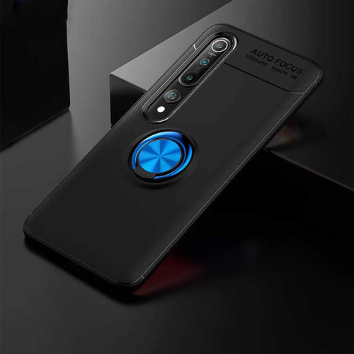 Xiaomi Mi 10 Kılıf Zore Ravel Silikon Kılıf - Siyah-Mavi