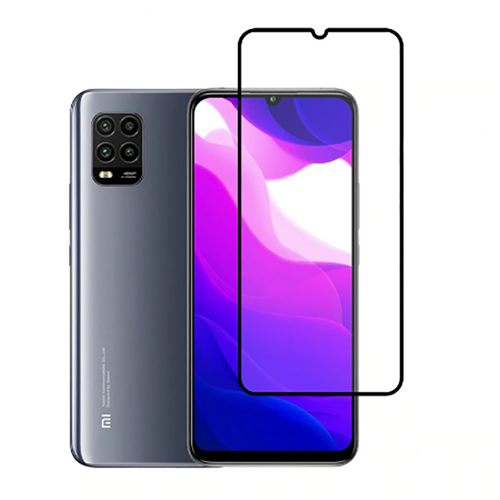 Xiaomi Mi 10 Lite Zore Kenarları Kırılmaya Dayanıklı Cam Ekran Koruyucu - Siyah