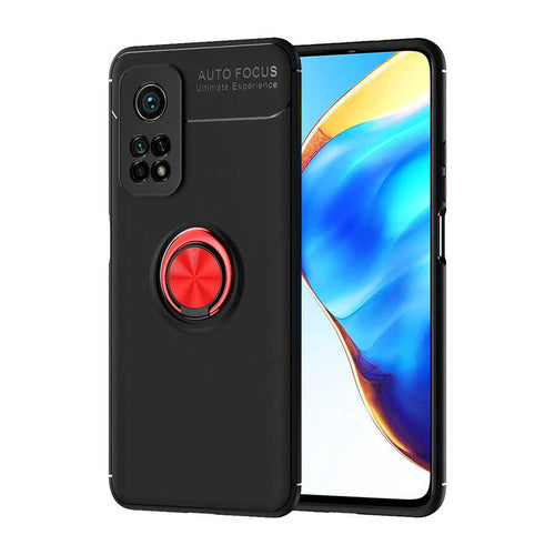 Xiaomi Mi 10T Pro 5G Kılıf Zore Ravel Silikon Kılıf - Siyah-Kırmızı