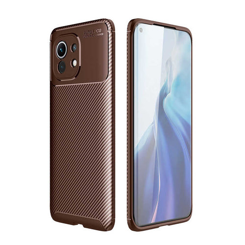 Xiaomi Mi 11 Kılıf Zore Negro Silikon Kılıf - Kahverengi