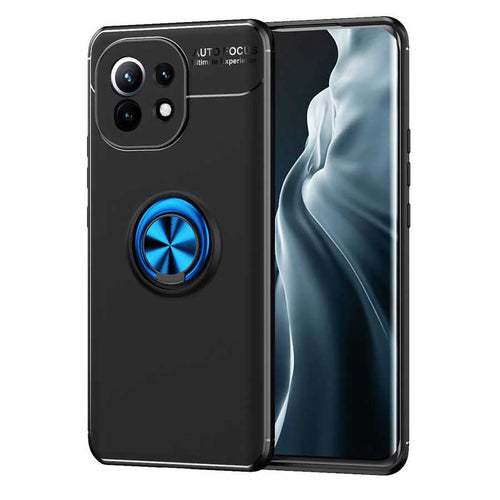 Xiaomi Mi 11 Kılıf Zore Ravel Silikon Kılıf - Siyah-Mavi