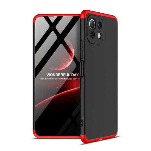 Xiaomi Mi 11 Lite Kılıf Zore Ays Kılıf - Siyah-Kırmızı