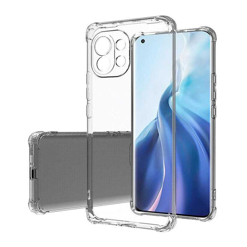 Xiaomi Mi 11 Lite Kılıf Zore Kamera Korumalı Nitro Anti Shock Silikon - Renksiz