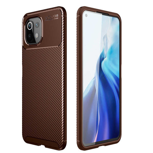 Xiaomi Mi 11 Lite Kılıf Zore Negro Silikon Kılıf - Kahverengi