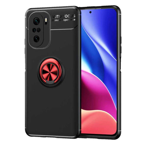 Xiaomi Mi 11İ Kılıf Zore Ravel Silikon Kılıf - Siyah-Kırmızı
